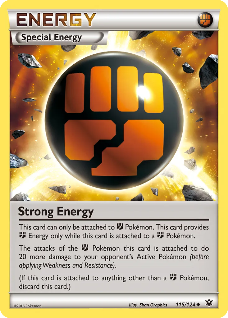 2016 Fates Collide Strong Energy #115/124 Uncommon card image