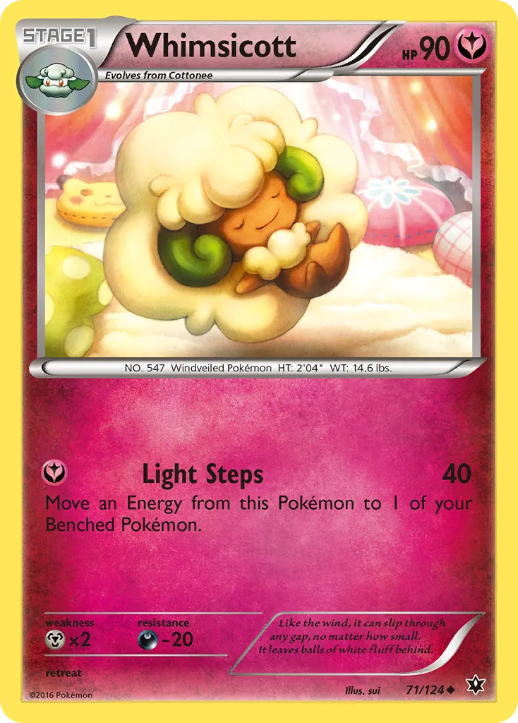 2016 Fates Collide Whimsicott Uncommon #071/124 Uncommon card image