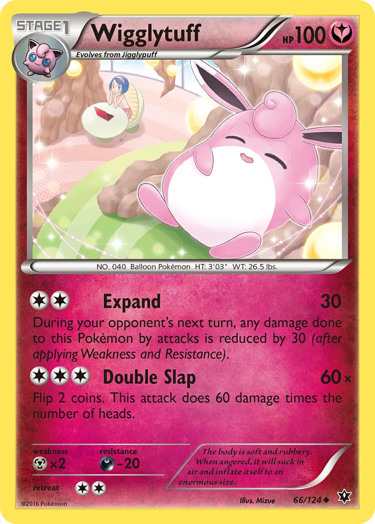 2016 Fates Collide Wigglytuff Uncommon #066/124 Uncommon card image
