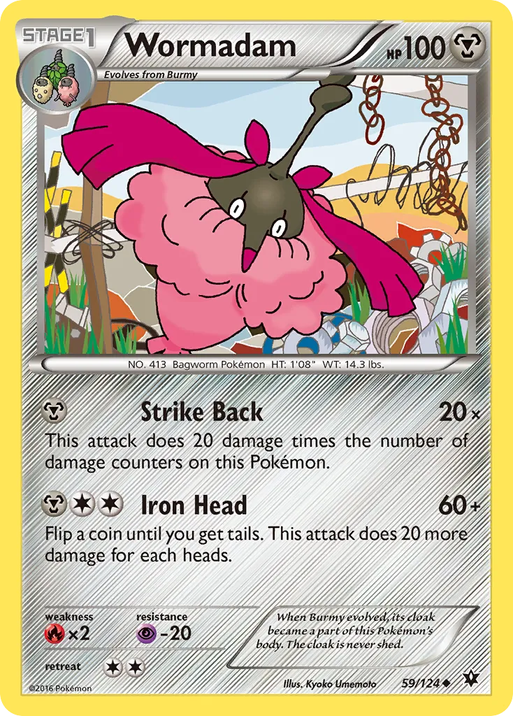 2016 Fates Collide Wormadam #059/124 Uncommon card image