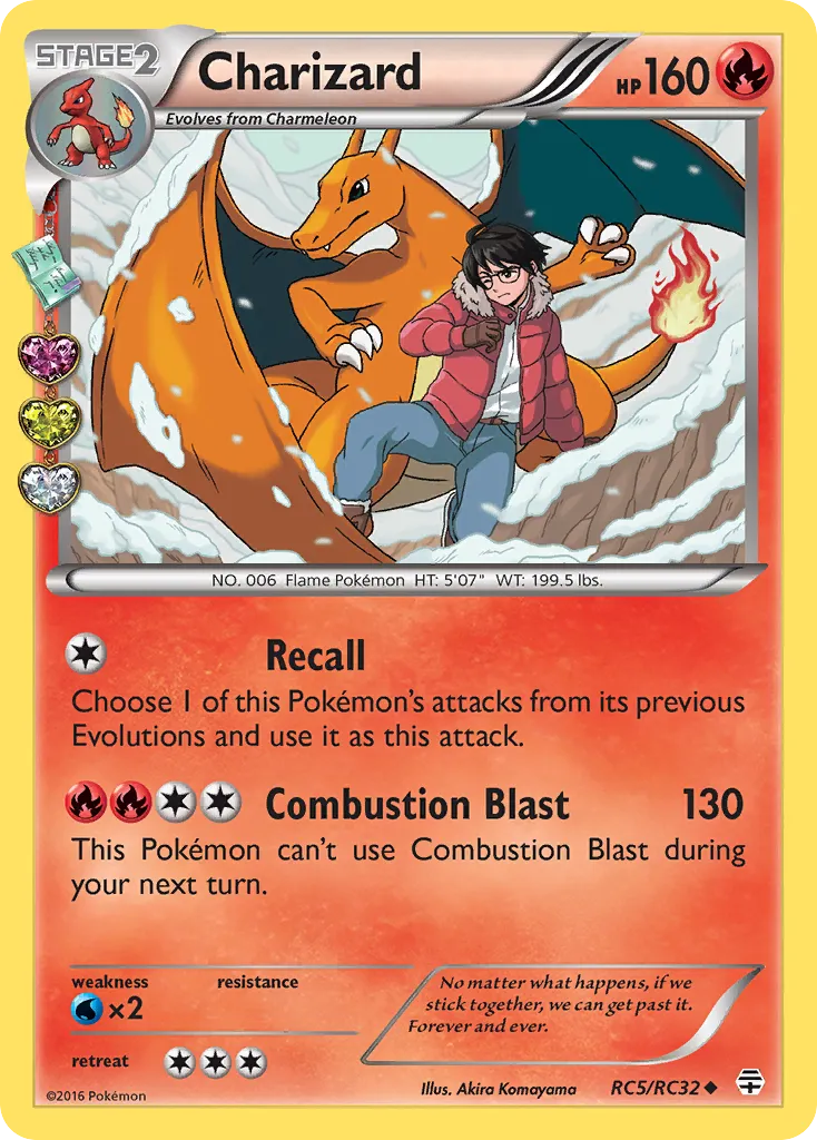 2016 Generations Charizard Uncommon #RC5 Uncommon card image
