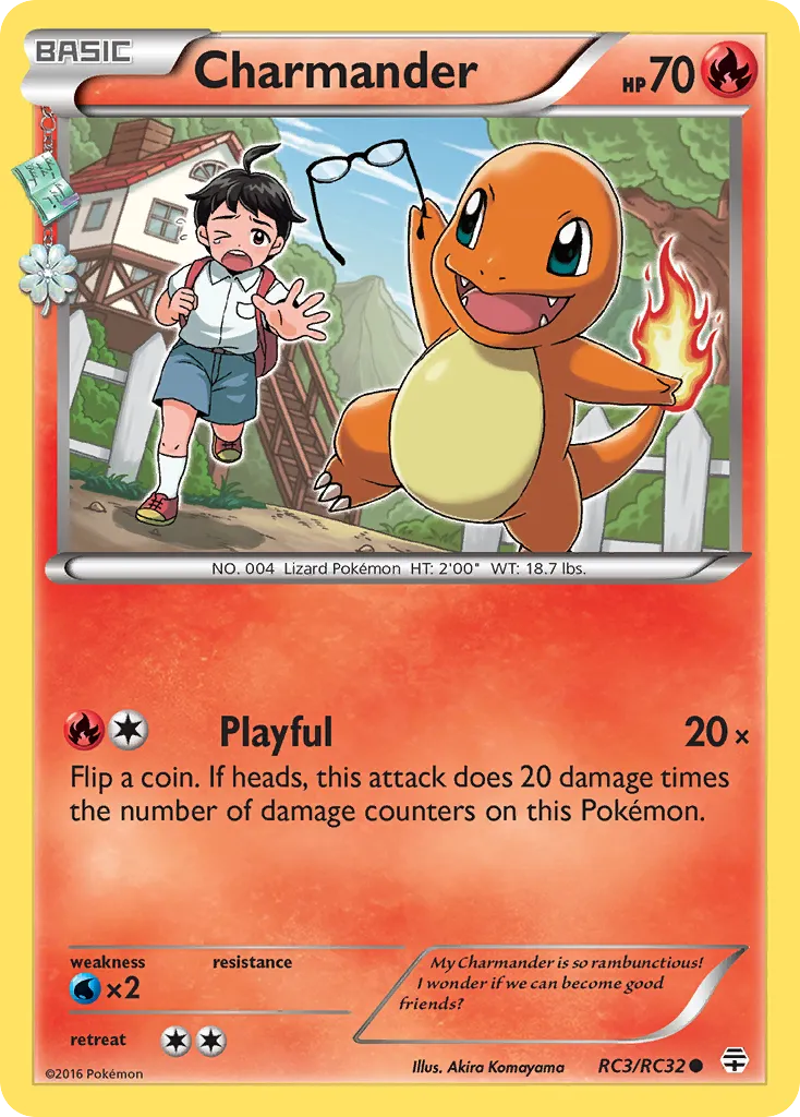2016 Generations Charmander Common #RC3 Common card image