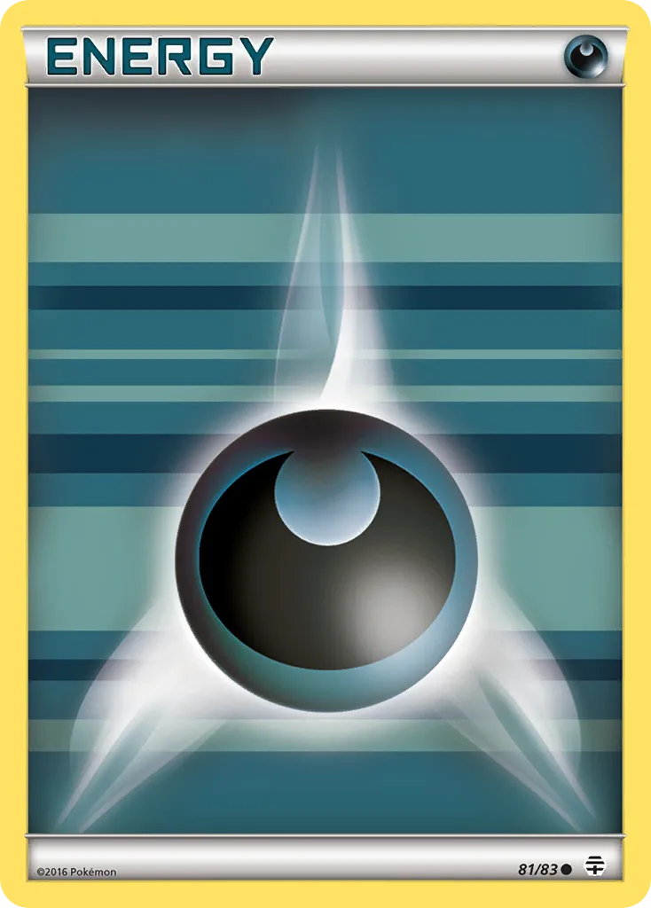 2016 Generations Darkness Energy Common #81/83 Common card image
