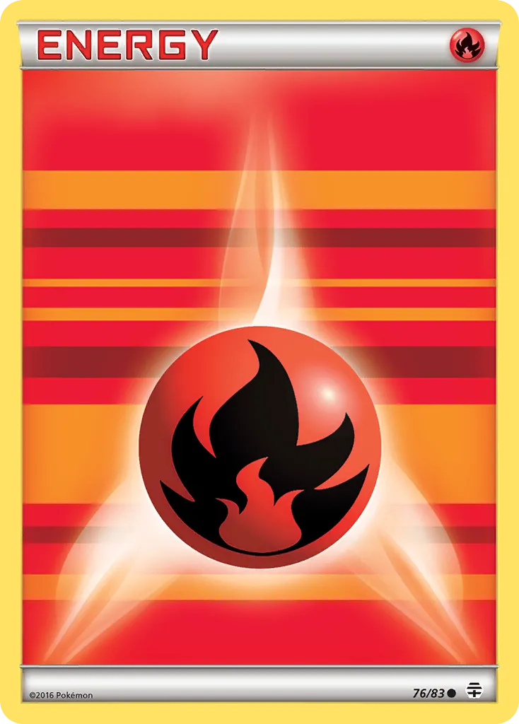 2016 Generations Fire Energy Common #76/83 Common card image
