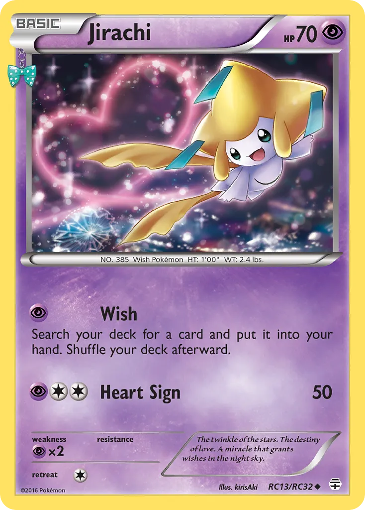 2016 Generations Jirachi Uncommon #RC13 Uncommon card image