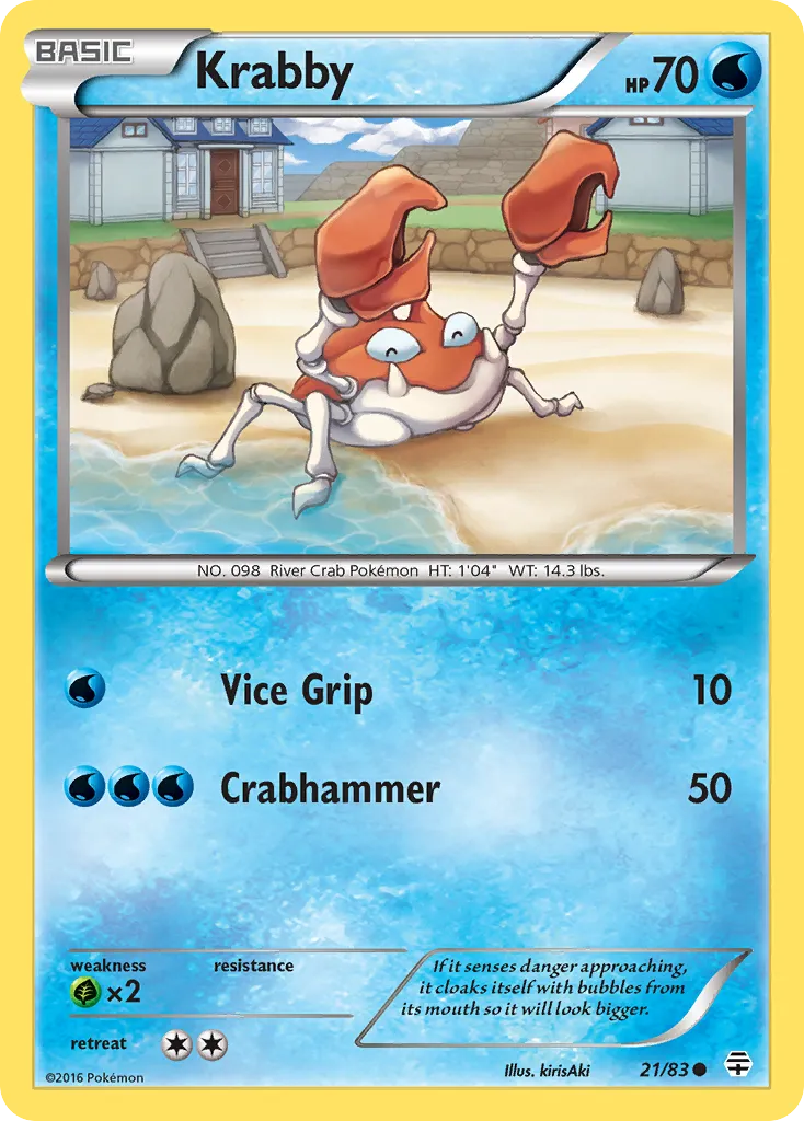 2016 Generations Krabby Common #21/83 Common card image