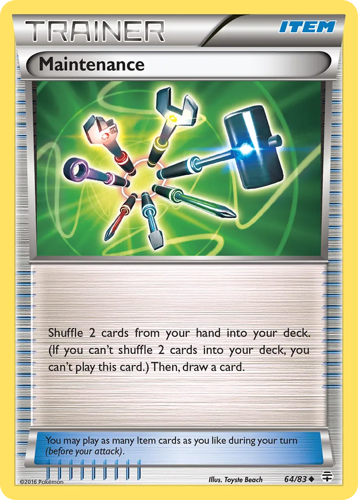 2016 Generations Maintenance Uncommon #64/83 Uncommon card image
