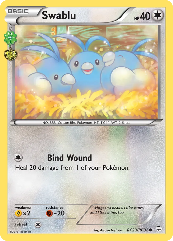 2016 Generations Swablu Common #RC23 Common card image