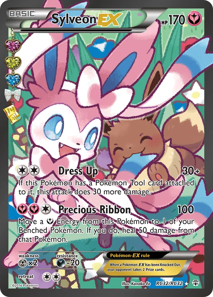 2016 Generations Sylveon-EX Rare Holo EX #RC21 Rare Holo EX card image