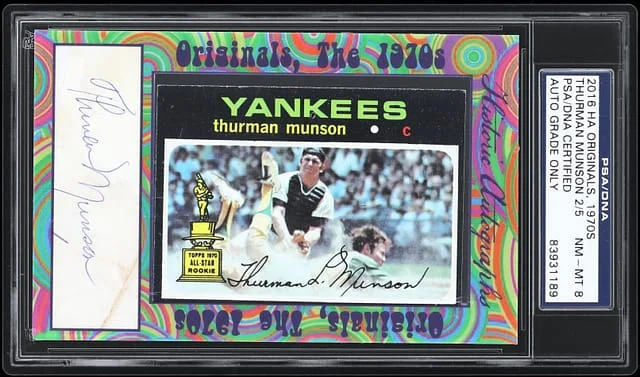 2016 Historic Autographs Originals, The Thurman Munson #1970s card image