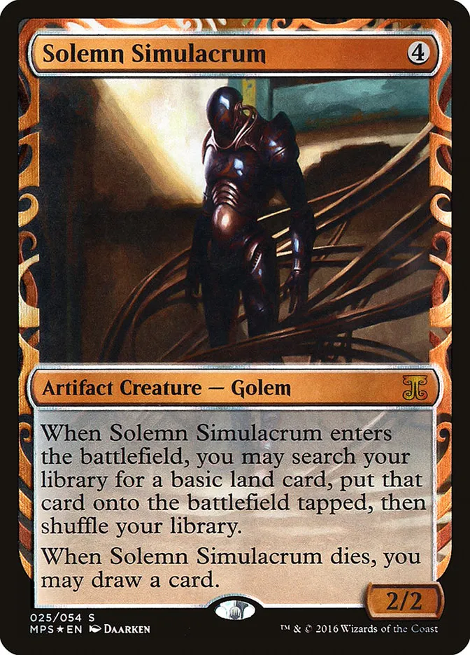 2016 Kaladesh Inventions Solemn Simulacrum special #25 unlisted card image