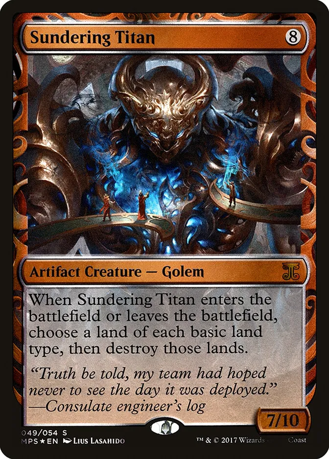 2016 Kaladesh Inventions Sundering Titan special #49 unlisted card image