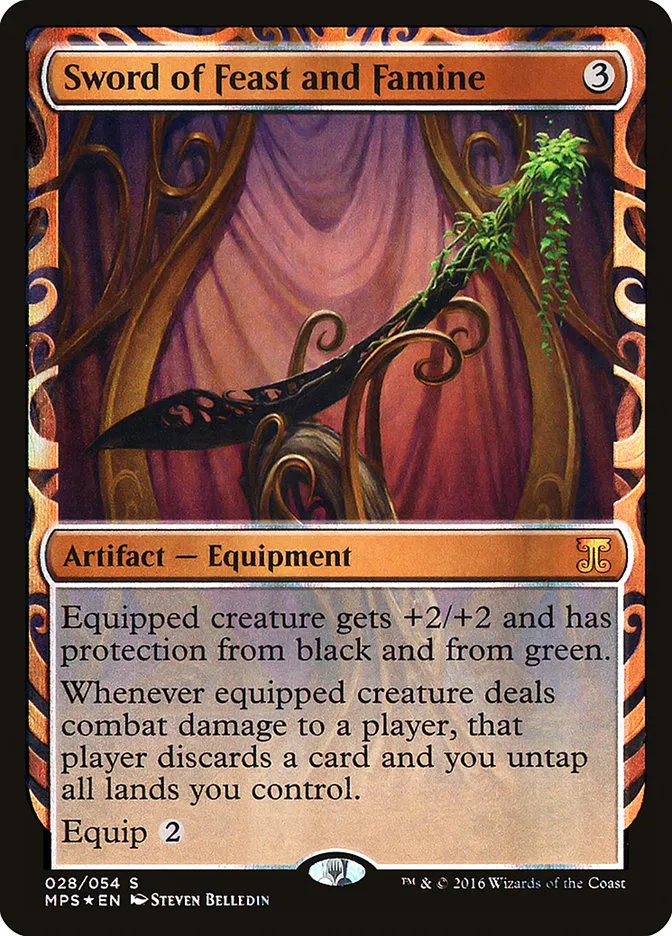 2016 Kaladesh Inventions Sword of Feast and Famine special #28 unlisted card image