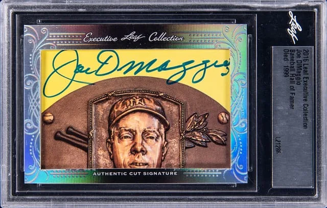 2016 Leaf Executive Collection Baseball Hall of Famer Joe DiMaggio #no-number card image