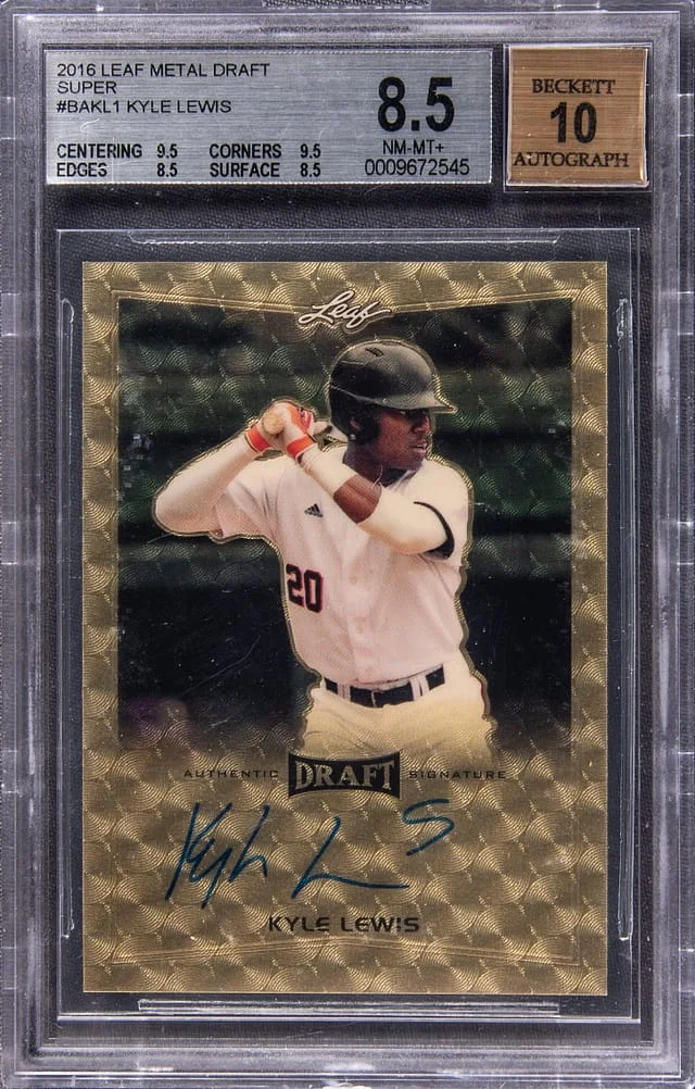 2016 Leaf Metal Kyle Lewis Draft Super #BA-KLI card image
