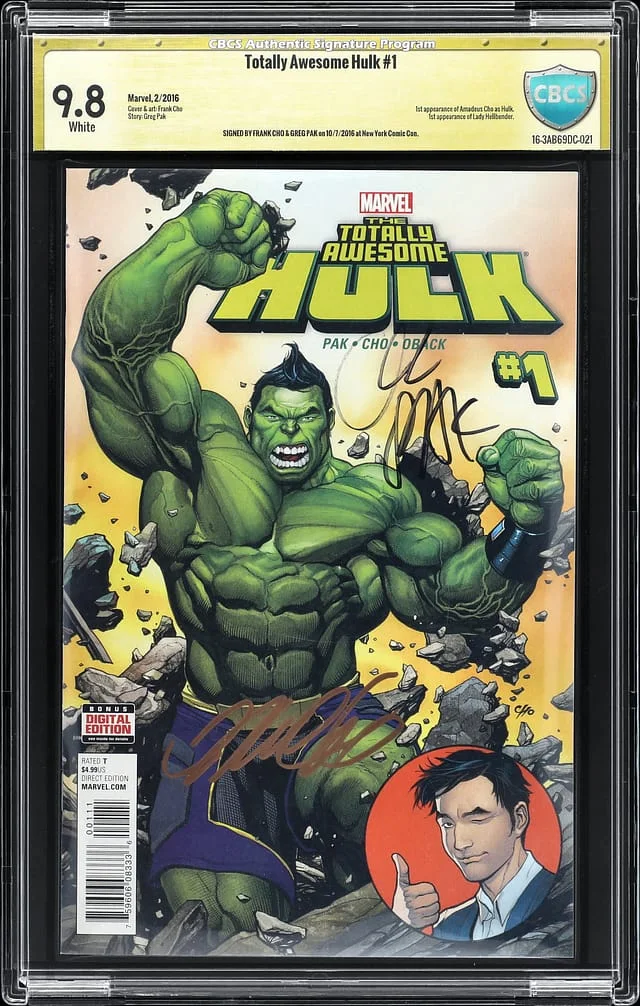 2016 Marvel) - CBCS 9.8 - 1st Appearance of Amadeus Cho as Hulk, Appearance of Lady Hellbender, #1st card image