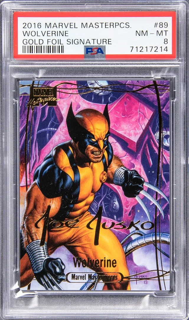 2016 Marvel Masterpieces Gold Foil Signature Wolverine #89 card image