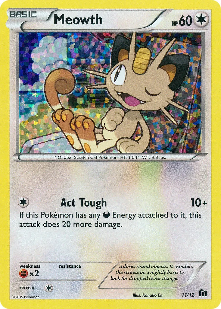 2016 McDonald's Collection 2016 Meowth McDonald's Promo #11/12 McDonald's Promo card image