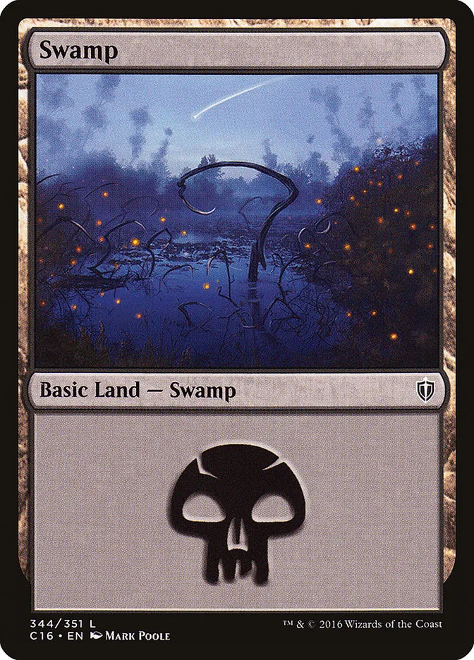 2016 Commander 2016 Swamp common #344 common card image
