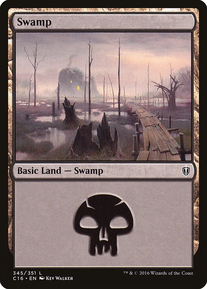 2016 Commander 2016 Swamp common #345 common card image