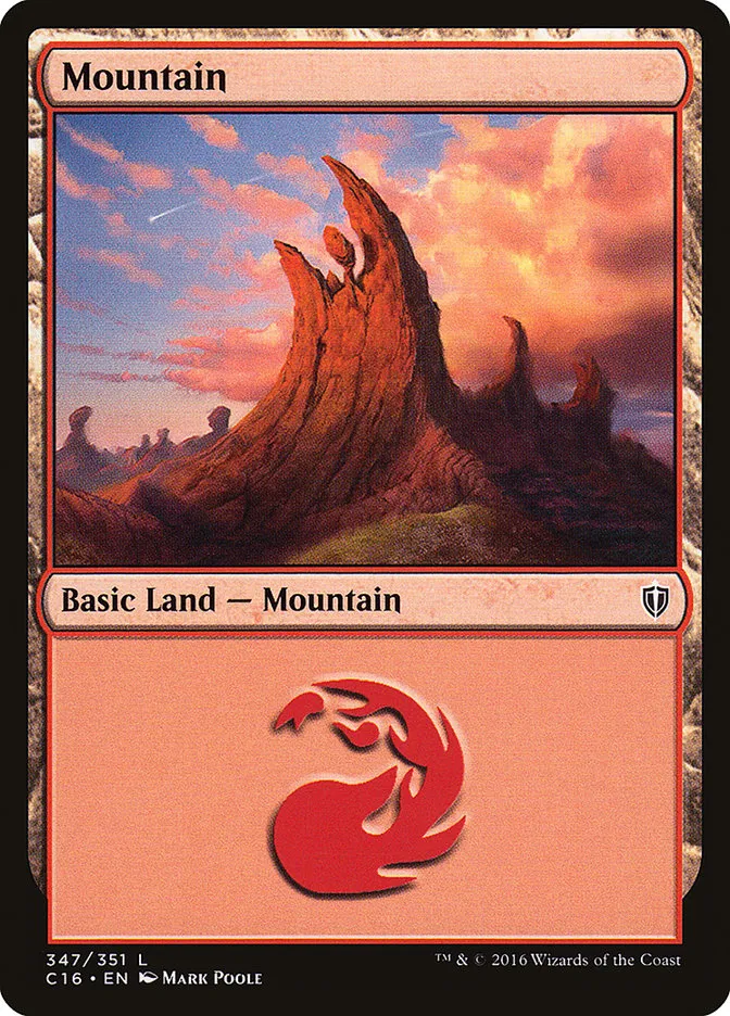 2016 Commander 2016 Mountain common #347 common card image