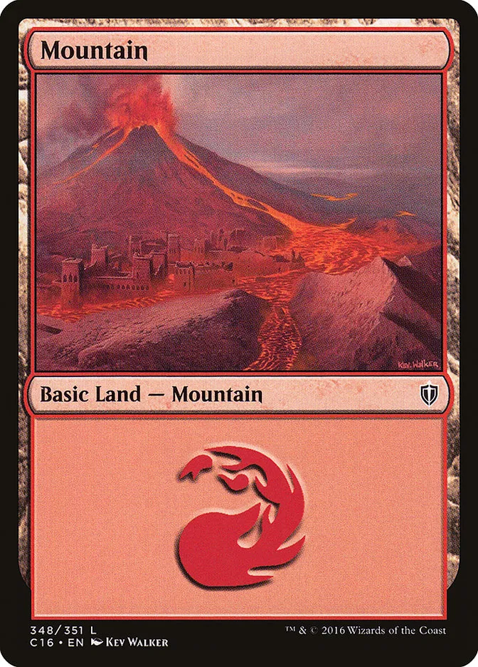 2016 Commander 2016 Mountain common #348 common card image