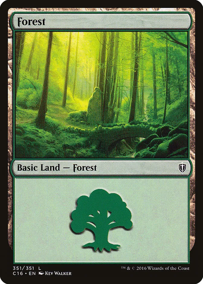 2016 Commander 2016 Forest common #351 common card image