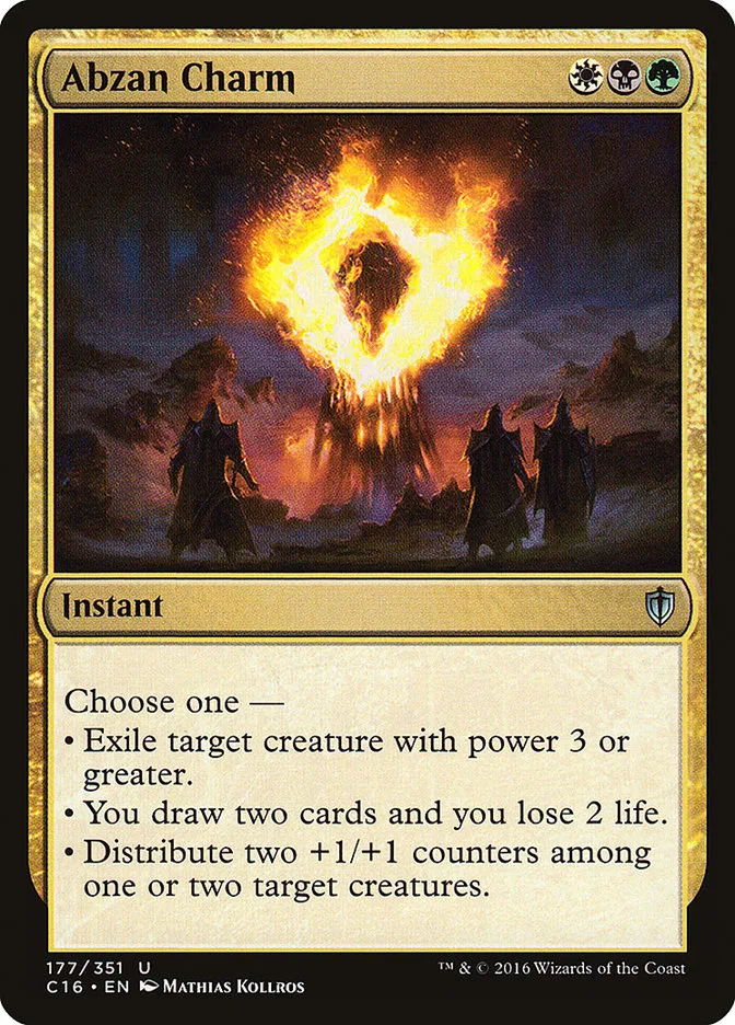 2016 Commander 2016 Abzan Charm uncommon #177 uncommon card image
