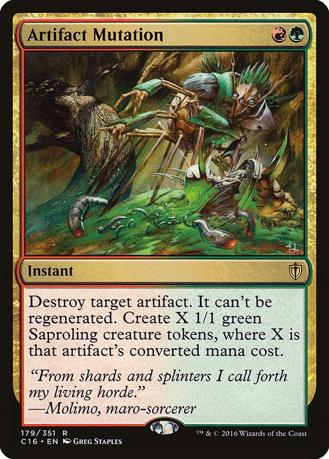 2016 Commander 2016 Artifact Mutation rare #179 rare card image