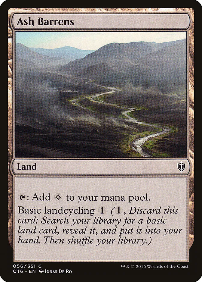 2016 Commander 2016 Ash Barrens common #56 common card image