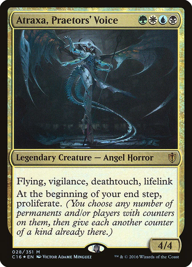 2016 Commander 2016 Atraxa, Praetors' Voice mythic #28 mythic card image