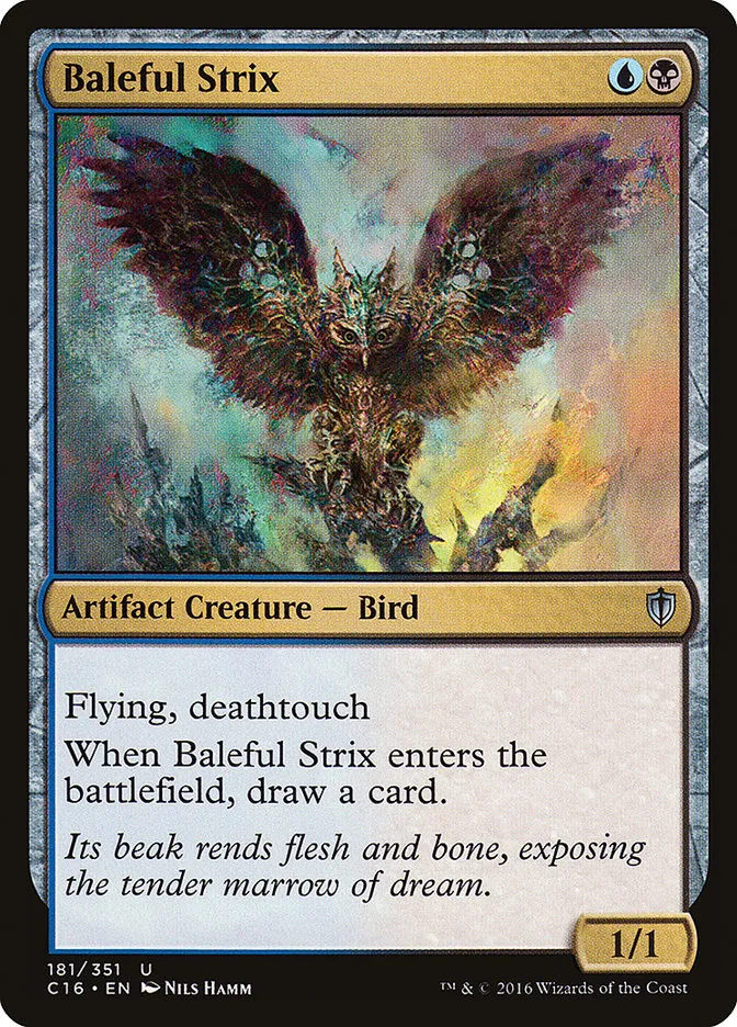 2016 Commander 2016 Baleful Strix uncommon #181 uncommon card image
