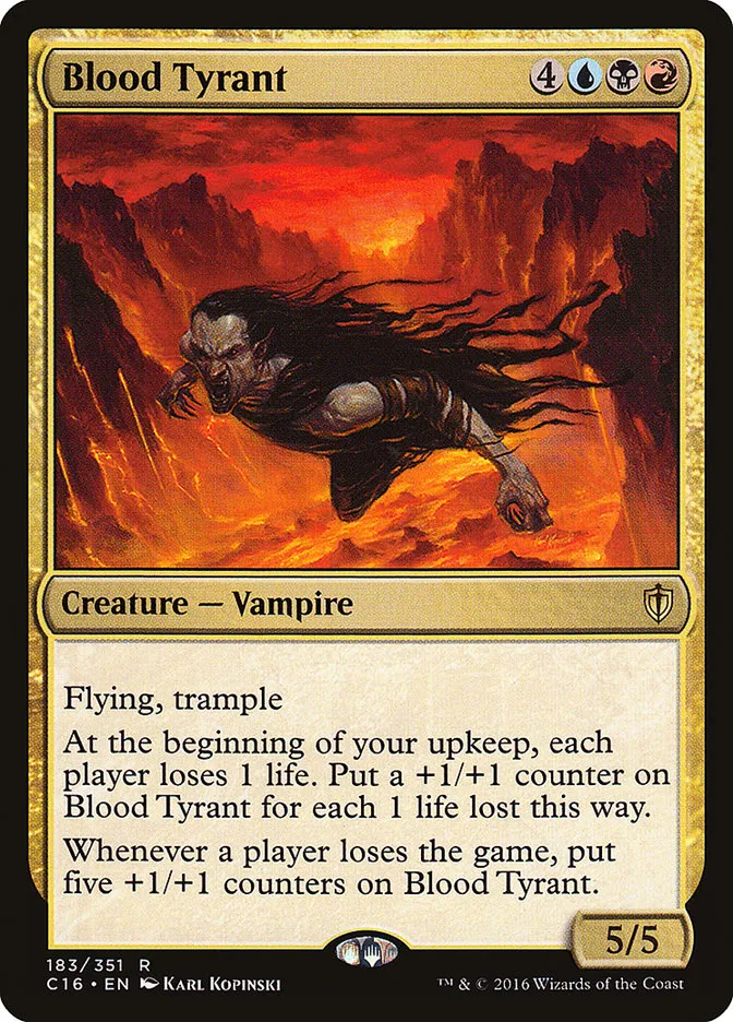2016 Commander 2016 Blood Tyrant rare #183 rare card image