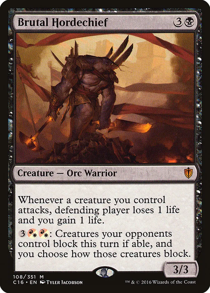 2016 Commander 2016 Brutal Hordechief #108 mythic card image