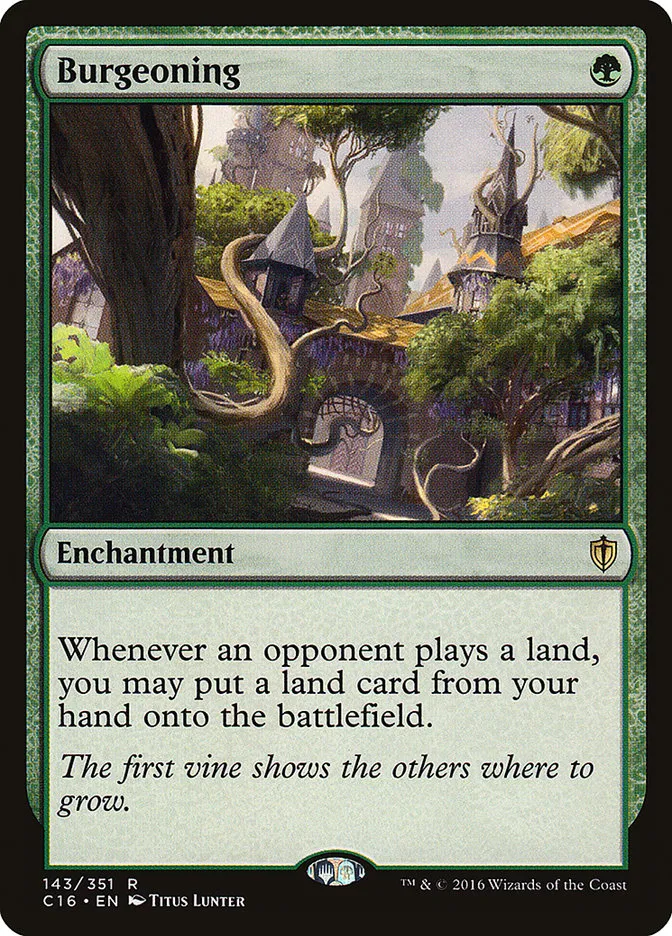 2016 Commander 2016 Burgeoning rare #143 rare card image