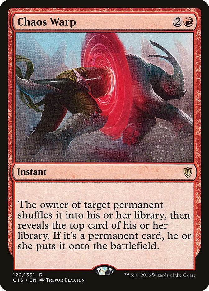 2016 Commander 2016 Chaos Warp #122 rare card image