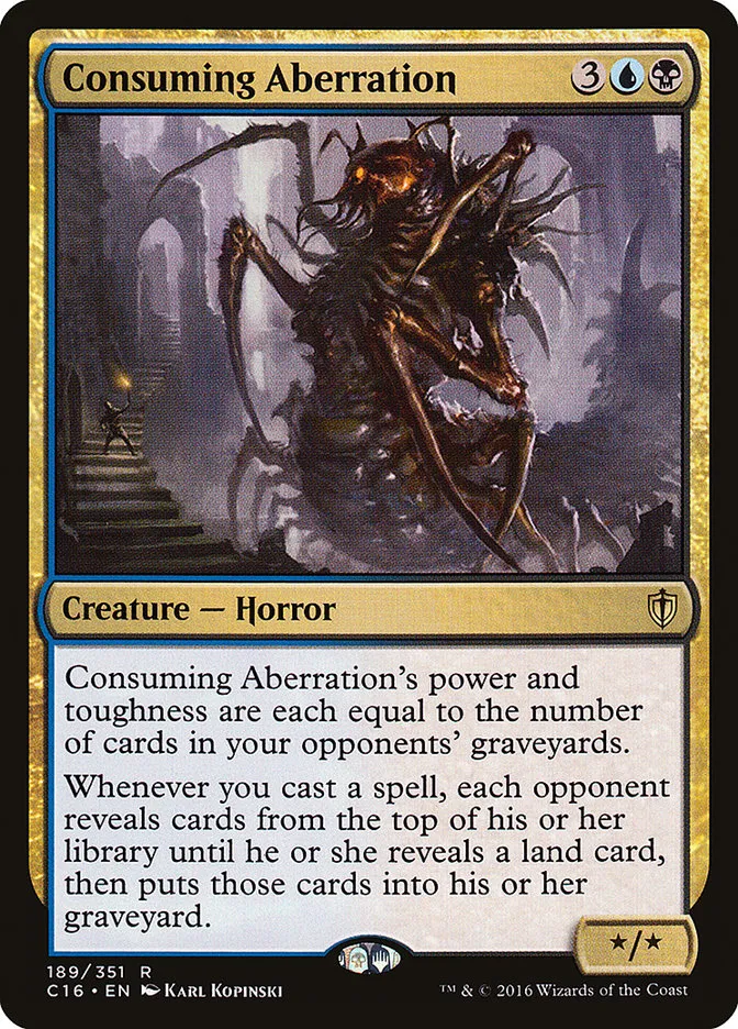 2016 Commander 2016 Consuming Aberration rare #189 rare card image
