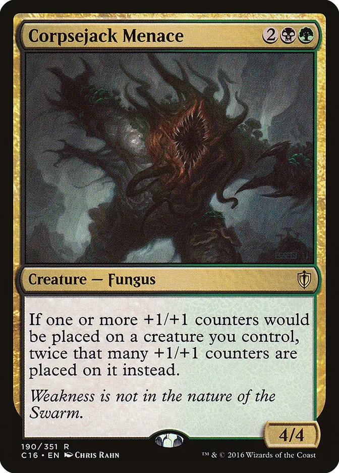2016 Commander 2016 Corpsejack Menace rare #190 rare card image