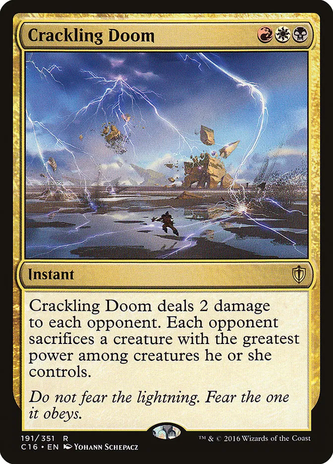 2016 Commander 2016 Crackling Doom rare #191 rare card image