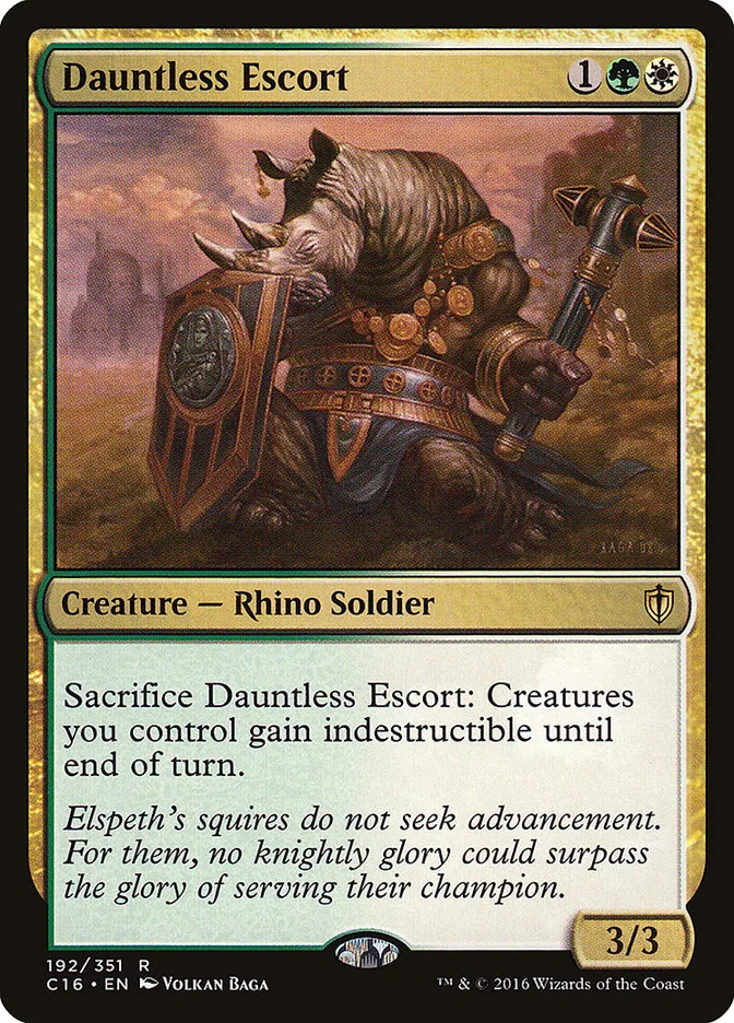 2016 Commander 2016 Dauntless Escort rare #192 rare card image