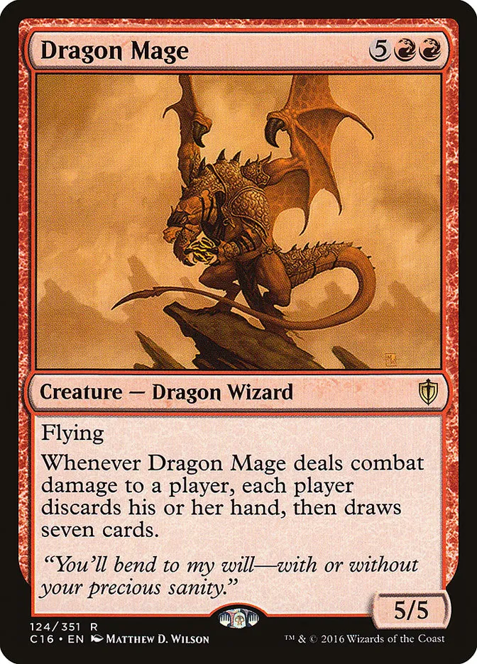 2016 Commander 2016 Dragon Mage rare #124 rare card image