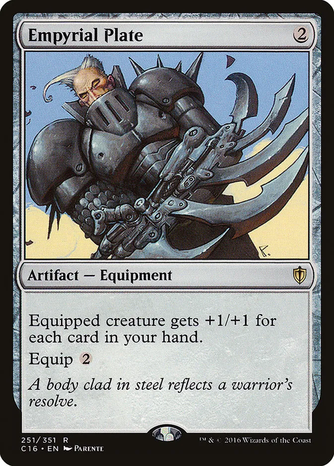 2016 Commander 2016 Empyrial Plate rare #251 rare card image