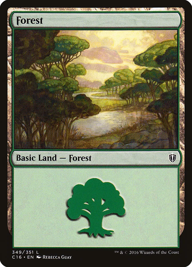 2016 Commander 2016 Forest common #349 common card image