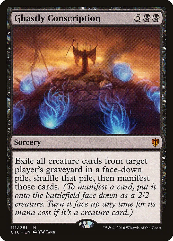 2016 Commander 2016 Ghastly Conscription #111 mythic card image