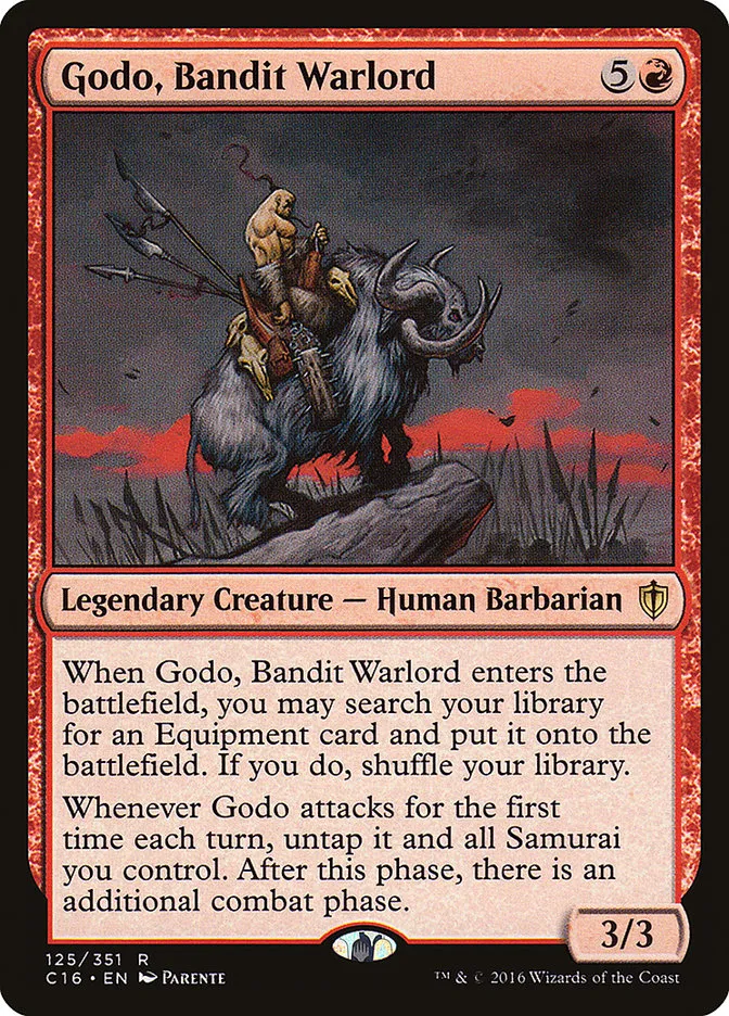2016 Commander 2016 Godo, Bandit Warlord #125 rare card image