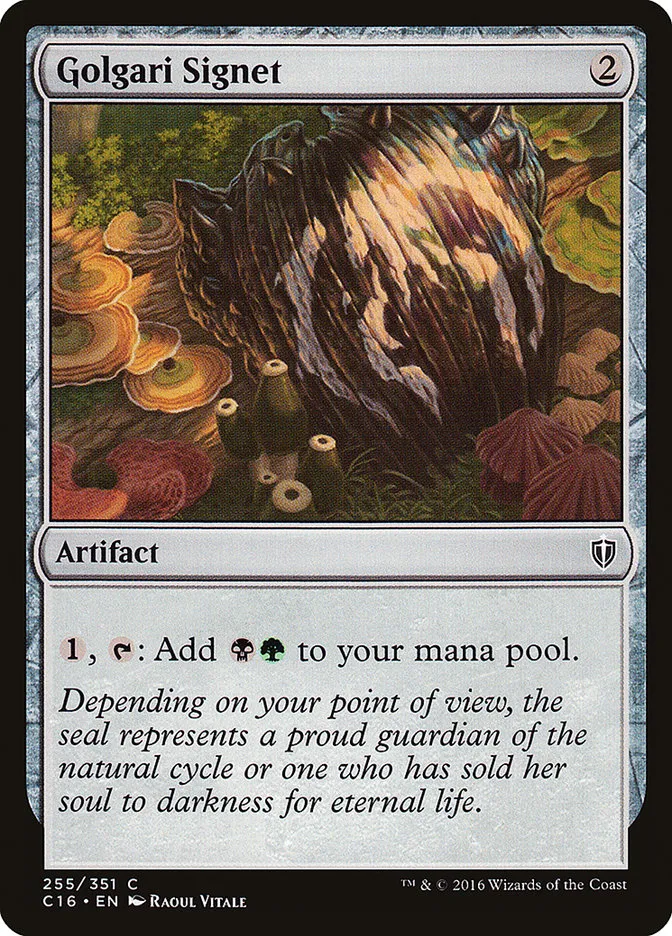 2016 Commander 2016 Golgari Signet common #255 common card image