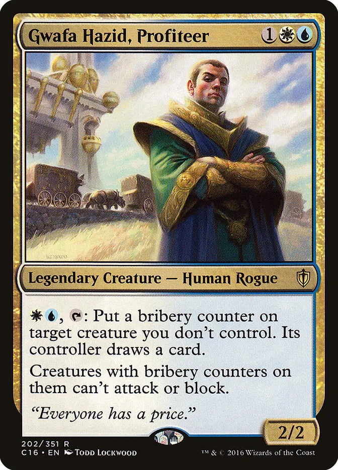 2016 Commander 2016 Gwafa Hazid, Profiteer #202 rare card image