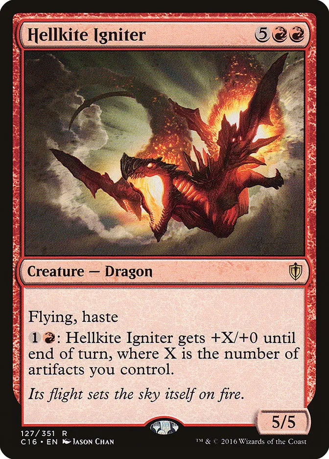 2016 Commander 2016 Hellkite Igniter rare #127 rare card image