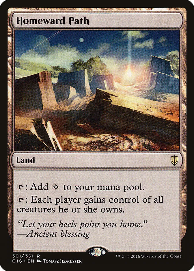 2016 Commander 2016 Homeward Path rare #301 rare card image