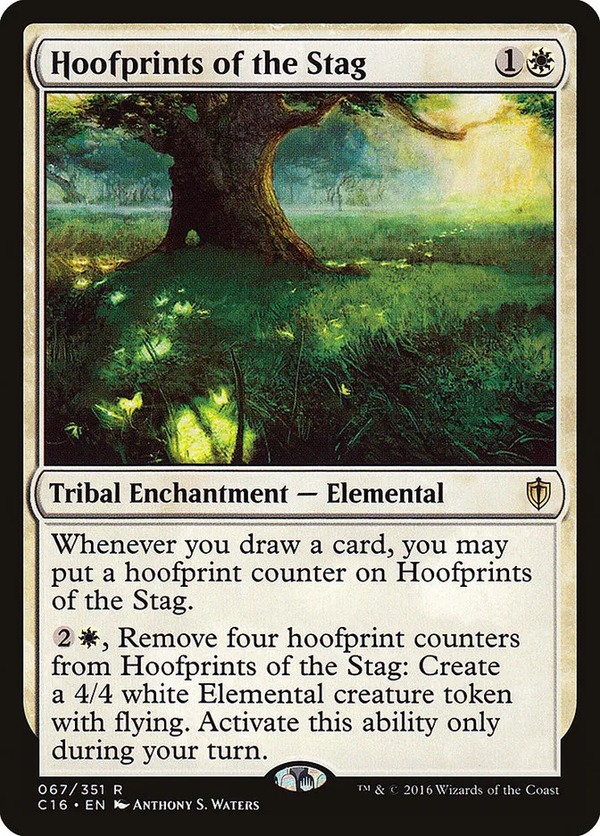 2016 Commander 2016 Hoofprints of the Stag #67 rare card image